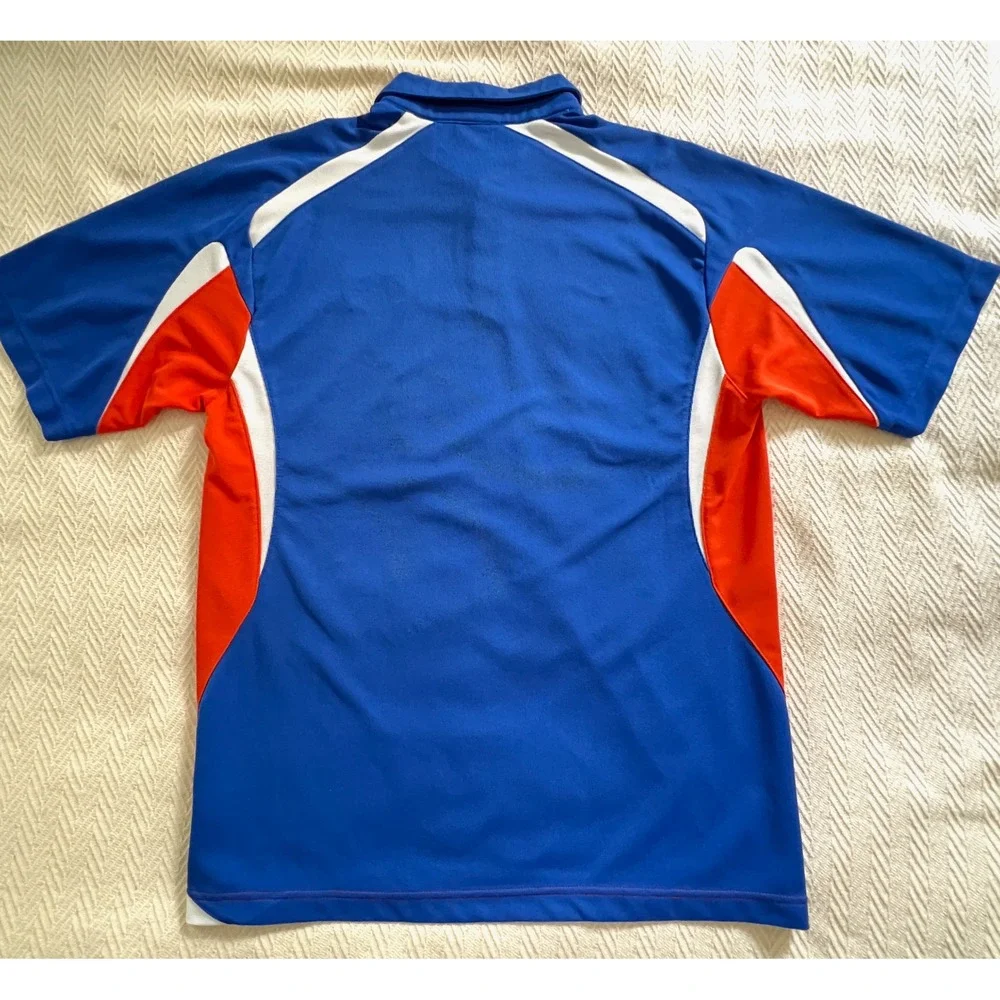 Nike Team Florida Gators Football Polo Shirt Men Medium Orange Blue Nike Fit Dry
